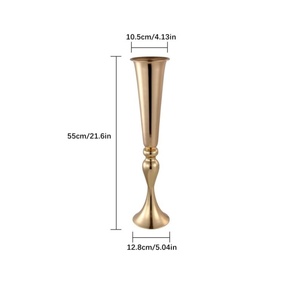 Luxury Gold Metal Vase Flower Stand for Wedding Banquet Decoration Party <strong>Centrepiece</strong> for <strong>Dining</strong> <strong>Table</strong> - Product Image 6