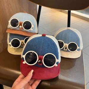 Gorra de Béisbol Plegable Estilo Coreano Desmontable <span class=keywords><strong>para</strong></span> Niños y Niñas, Sombrero de Pescador de Verano a la Moda <span class=keywords><strong>para</strong></span> Bebés - Product Image 1