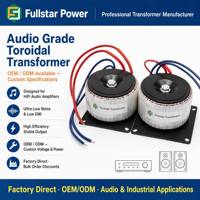 Transformateur audio, transformateur d'amplificateur, fil de cuivre pur à 100%, faible bruit, haute fidélité, toroïdal pour alimentation d'amplificateur HiFi