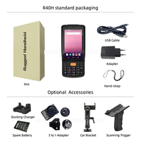 Dingdata R40H PDA portable durci Android 15 de 4 pouces avec caméra 13MP, Wi-Fi gratuit, 4 Go de mémoire CPU, pour utilisation par les coursiers et la gestion des stocks