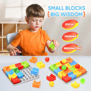 Set di Costruzioni STEM con 24 Pezzi, Pista per Palline, Puzzle per Bambini, Palle Bilancianti, Tavola da Disegno - Product Image 4