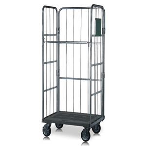 Carro de logística plegable de alta resistencia, contenedor de rollo de acero para cumplimiento y almacenamiento de comercio electrónico, carro de jaula de Metal - Product Image 4