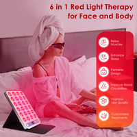 Lampe de luminothérapie rouge compacte et portable BM Slim 450nm-940nm 120 LED, chauffage thérapeutique, aluminium, soin de la peau, prise US