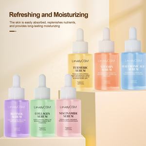 Toptan 100% saf organik C vitamini E Serum doğal beyazlatma zerdeçal hyaluronik asit niasinamid kollajen yüz vücut sıvı - Product Image 6