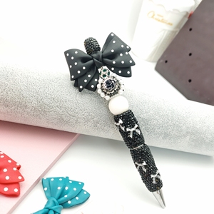 51181 新しい大型50 * 38mmアクリル水玉模様の弓型ストレートホールビーズDIY樹脂アクセサリー携帯電話チェーン通しビーズペン - Product Image 4