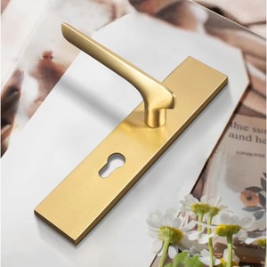 Serrures et poignées de porte intérieures en bois à levier avec grande poignée, prix compétitif, pour salle de bain - Product Image 2