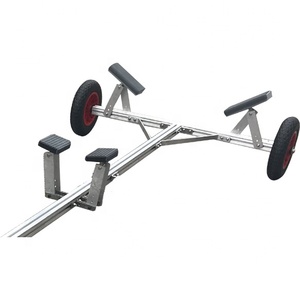 Remorque pour petit bateau en aluminium, réglable de 4' à 11', pour canoë et kayak, avec poignée en T - Product Image 2
