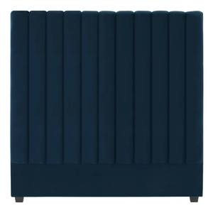 Testiera <span class=keywords><strong>letto</strong></span> in velluto di alta qualità blu navy con imbottitura in schiuma <span class=keywords><strong>morbida</strong></span> ad alta densità, design pulito, in vendita - Product Image 1