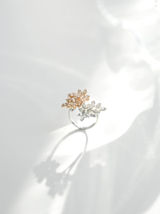 แหวนเกล็ดหิมะ ทอง 14K เพชร เครื่องประดับขายส่ง ผู้ผลิตเครื่องประดับชั้นดี แหวนดีไซน์เกล็ดหิมะแบบกำหนดเอง ผู้ผลิต OEM ODM - Product Image 2