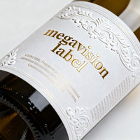 Impression d'étiquettes personnalisées en vin rouge avec estampage à chaud, écologiques, autocollantes, améliorant l'emballage, étiquettes de luxe haut de gamme