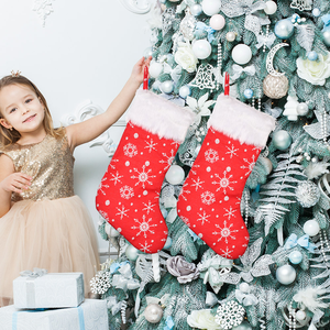 Prix d'usine – Leggings de Noël écologiques imprimés sérigraphiés, sac cadeau de Noël, chaussettes à carreaux, décoration Joyeux Noël - Product Image 1