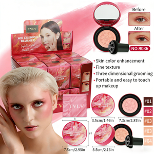 Natural Waterproof Long-lasting Makeup Brightening Hydrating Matte Colors Mushroom air Cushion Liquid <b>Blusher</b> With Brush Head - Product Image 5