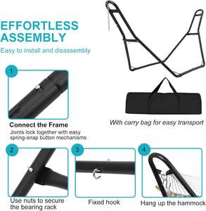 स्टील हैममॉक फ्रेम स्टैंड 2 व्यक्ति हथौड़ों के लिए <span class=keywords><strong>9</strong></span> से 14 फीट समायोज्य सार्वभौमिक रूप से फिट बैठता है - Product Image 4