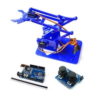 Garra manipuladora de Robot de brazo mecánico acrílico sin ensamblar de 4 DOF para Maker Learning DIY Kit Robot