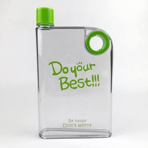 Business Gift With Logo <b>Square</b> Water Cup Hand Ring Cup Frosted Plastic <b>Notebook</b> Bottle Outdoor Sports Portable Drinking Bottle - Product Image 1