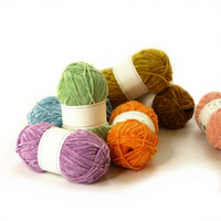 Fil chenille 100 % polyester fantaisie pour tricot et crochet de sacs – Vente en gros