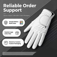 Gants de golf en peau de mouton de qualité supérieure pour hommes, respirants, doigts perforés, antidérapants, en cuir Cabretta souple