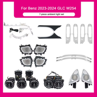 Kit d'éclairage d'ambiance pour voiture Mercedes Benz Classe C W206 X254 2022-2025 LED 64 couleurs, amélioration de l'intérieur, décoration d'ambiance