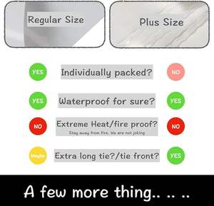 Delantal de plástico de Material polivinílico desechable de cobertura de cuerpo completo para pintar fiesta cocinar tareas domésticas Picnic - Product Image 2