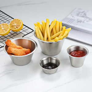 304 Stainless Steel <b>Sauce</b> Cup Small Dipping Bowl For Food Serving Unbreakable Commercial Use - Product Image 2