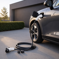Nouveau câble d'extension de charge pour véhicules électriques triphasé Type 2 vers Type 2, 7 kW, 11 kW, 22 kW, 16 A/32 A