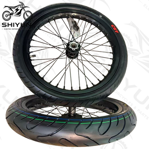 Ensemble de roues Sur-Ron Light Bee |   Kit de pneus et jantes noirs pour moto de cross supermotard 17 x 1,60 pouces et 17 x 2,15 pouces - Product Image 3