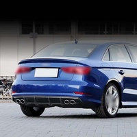 Diffuseur de pare-chocs arrière, lames latérales, aérations sportives, pièces de style aérodynamique pour Audi S3 8V pré-lifting 2013-2015