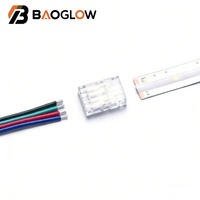 Connecteur de bande lumineuse LED 4mm 5mm 8mm 10mm Adaptateur 2 broches 3 broches 4 broches 5 broches RGB Courant Cristal Lumière SMD Cob Connecteur de bande lumineuse LED