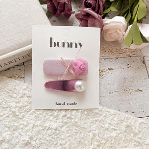 Pinces à cheveux en dentelle à paillettes coréennes pour enfants filles, coiffe à nœud papillon à <span class=keywords><strong>frange</strong></span> féerique rose doux avec bouton-pression scintillant pour enfants - Product Image 5