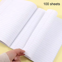 Cuadernos para Estudiantes en Venta Directa de Fábrica, Tamaño B5, Logotipo Personalizado, Lomo Reforzado Cosido, Rayado Ancho, 100 Hojas, Cuadernos de Composición