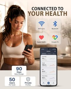 เครื่องชั่งน้ำหนักอัจฉริยะ ป้องกันการงอ พร้อมวัดค่า BMI, ไขมันในร่างกาย, มวลกล้ามเนื้อ, วิเคราะห์องค์ประกอบร่างกายแบบครบถ้วน ติดตามน้ำหนักด้วยระบบดิจิทัล แม่นยำ - Product Image 1