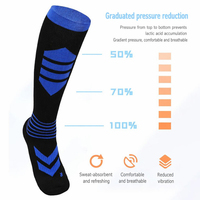 Chaussettes de compression unisexes pour la course à pied, avec boucle en tissu éponge, respirantes, anti-odeurs, mi-hautes