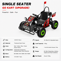 Kart électrique monoplace haute performance de qualité supérieure avec pneus tout-terrain pour l'aventure en course en extérieur