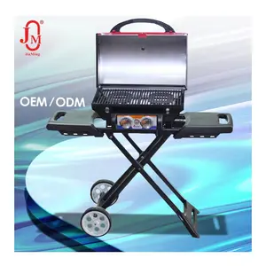 Hochwertige tragbare faltbare Gas elektronische Camping Outdoor Garten Grill Grill mit Wagen