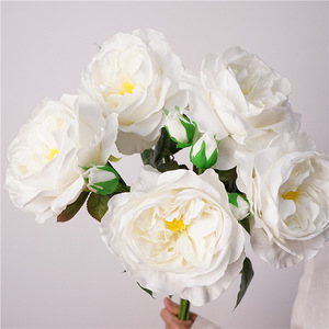 <span class=keywords><strong>Rosas</strong></span> Artificiales de Lujo en Rosa, Blanco y <span class=keywords><strong>Azul</strong></span>, Decoración para Bodas, <span class=keywords><strong>Rosas</strong></span> de Látex <span class=keywords><strong>con</strong></span> Tacto Real, Rosa Austin Rosa de Látex - Product Image 5