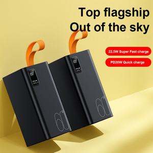 Station d'alimentation haute capacité 60000 mAh avec écran numérique, quatre sorties USB, chargeur portable 22,5 W PD pour téléphone - Product Image 4