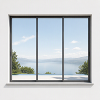 Ventanas de Aluminio de Alta Calidad, Ventanas de Triple Vidrio con Eficiencia Energética para Casa con Mosquitera