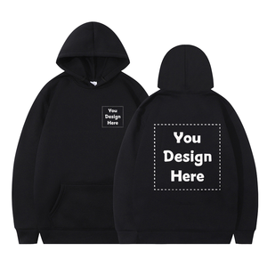 Pull-overs noirs oversize en coton mélangé pour hommes, avec impression graphique DTG et logo personnalisé, idéaux pour la vente en gros - Product Image 2