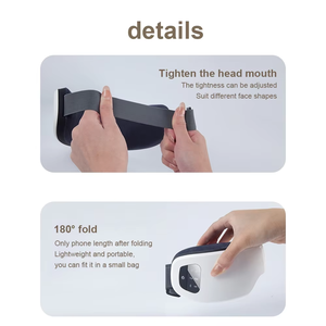 เครื่องนวดตาแบบใช้แรงดันอากาศแบบชาร์จได้พร้อมดนตรีเพื่อการผ่อนคลายที่บ้าน บรรเทาอาการเมื่อยล้าของดวงตา และการดูแลประจำวัน - Product Image 3