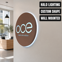Boîte à lumière LED double face personnalisée, panneau publicitaire en acrylique à fixer au mur extérieur pour la devanture de magasin, boîte à lumière LED
