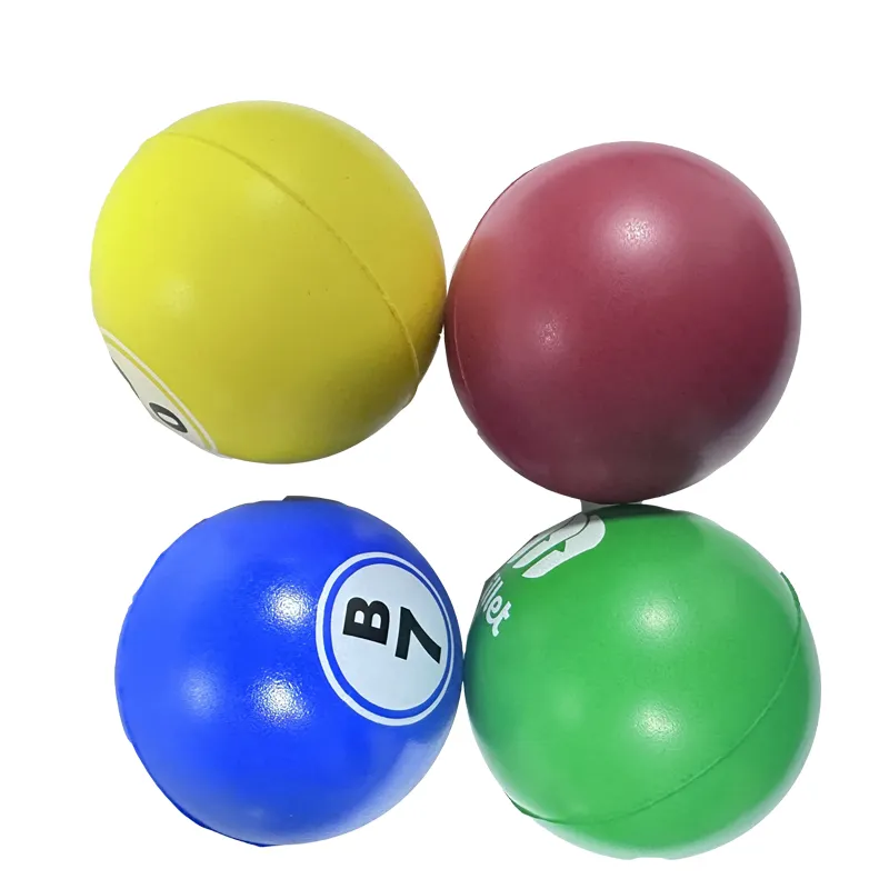 Balle anti-stress ronde en mousse PU en gros balle anti-stress drôle LOGO personnalisé