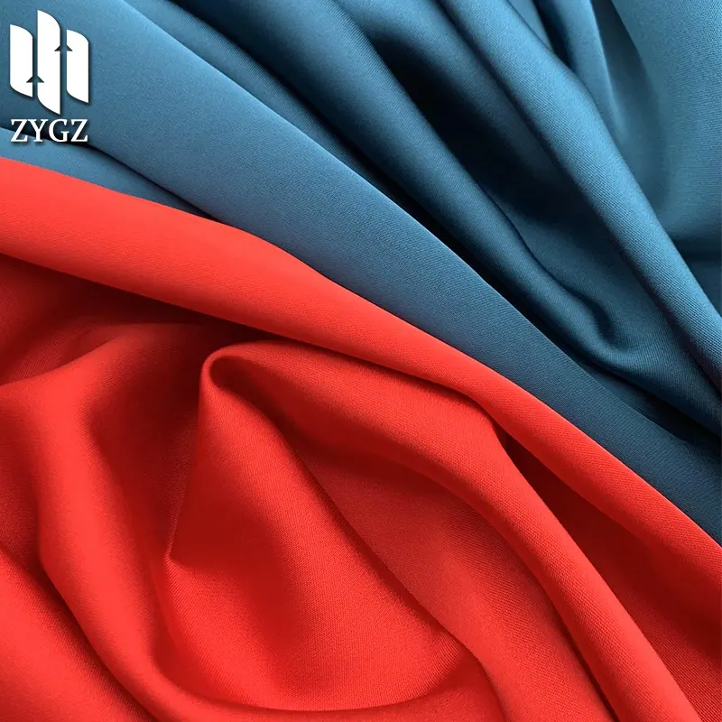 Soft Hand Feel Smooth Touching 100% Polyester Excellent Drapeability Duchess Satin Fabrics For Clothing Wedding Dress