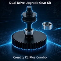 Kit d'engrenages amélioré en acier trempé nano-revêtu pour imprimante 3D Creality K2 Plus Combo CFS, engrenages d'extrudeur noirs avec engrenage en POM