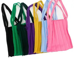 工厂定制女性时尚针织编织大手提包购物袋