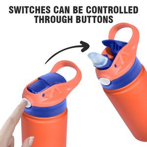 Borraccia Termica per Bambini da 350ml in Acciaio Inox a Doppia Parete con Isolamento <span class=keywords><strong>Sottovuoto</strong></span> e Cannuccia, Design Cartoon - Product Image 5