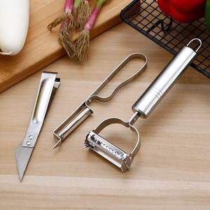 Stainless Steel Peeler <b>Set</b> 3-Piece Kitchen <b>Tool</b> for Fruit and Vegetable Peeling <b>Hand</b> Wash Only - Product Image 2