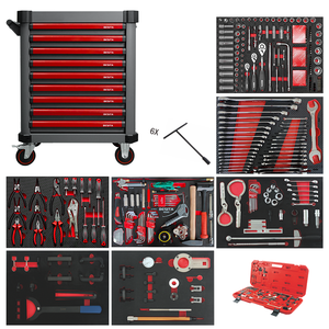 BESITA Chariot d'<span class=keywords><strong>atelier</strong></span> à 9 tiroirs, boîte à outils de réparation avec ensembles d'outils à main pour voitures de luxe spéciales - Product Image 5