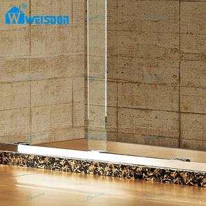 Precio al por mayor enmarcado de acero inoxidable de vidrio templado de esquina de ducha de doble puerta corredera cuarto de baño - Product Image 5