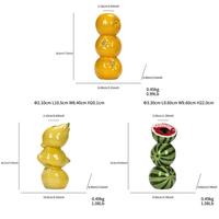 Vase en céramique jaune haut et moderne, motif citron de la Côte d'Amalfi, écologique, pour centre de table de salle à manger, maison et cuisine