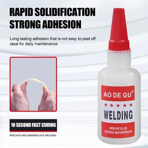 AODEGU Super Adhésif Acrylique Cyanéthyle pour Soudure Céramique et Plastique, Adhésif pour Caoutchouc, Métal, Verre, <span class=keywords><strong>Cuir</strong></span> 50g – Vente Directe Usine - Product Image 3